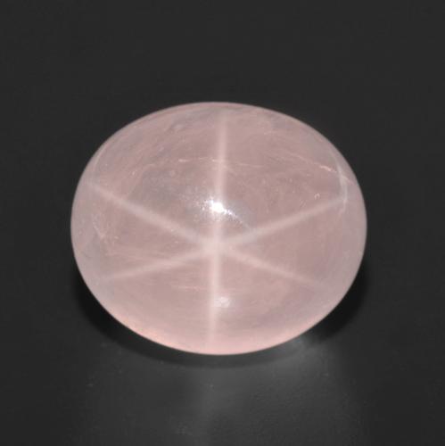 Quartzo rosa estrela rosa natural 10,60ct, corte oval, translúcido