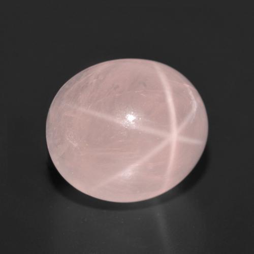 Quartzo rosa estrela rosa natural 10,60ct, corte oval, translúcido