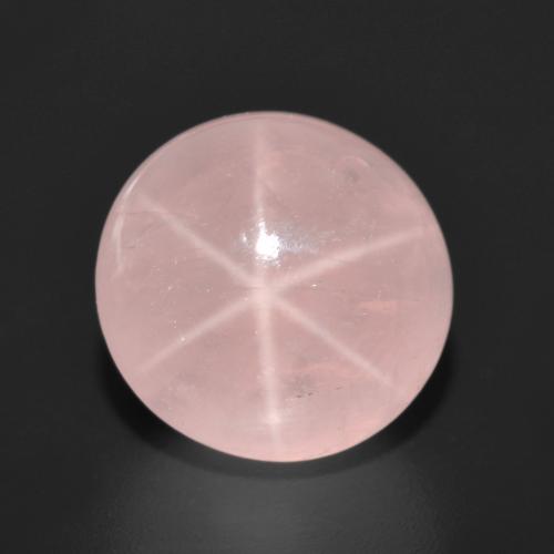 Quartzo rosa estrela rosa natural 8,71ct, corte redondo, translúcido