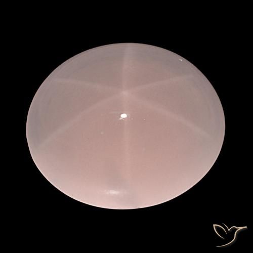 61.91ct Natural Luz rosa Quartzo Rosa Estrelado, oval, Translúcido