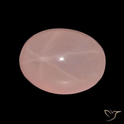 Quartzo Rosa Estrelado rosa médio Natural 40.20ct, oval, Translúcido