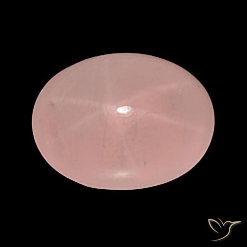 37.50ct Natural rosa rosa Quartzo Rosa Estrelado, oval, Translúcido