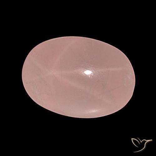 Quartzo Rosa Estrelado rosa rosa Natural 38.81ct, oval, Translúcido