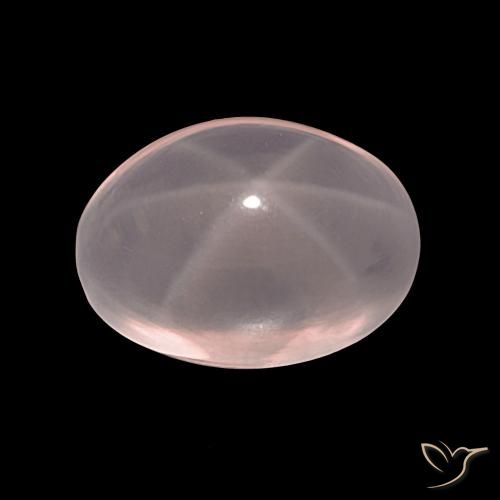 40.32ct Natural Luz rosa Quartzo Rosa Estrelado, oval, Translúcido