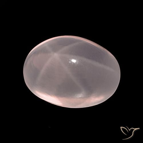 Quartzo Rosa Estrelado Luz rosa Natural 40.32ct, oval, Translúcido