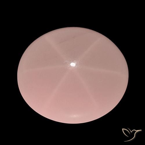 129.84ct Natural Rosa Blush Quartzo Rosa Estrelado, oval, Translúcido