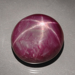 Rubi estrela vermelho natural 34,16ct, corte oval, opaco