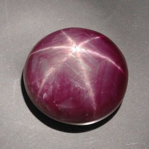 Rubi estrela vermelho natural 34,16ct, corte oval, opaco
