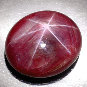 rubi estrela vermelho arroxeado Natural 37.92ct, Corte Oval, Opaco