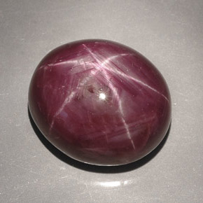 Rubi estrela vermelho natural 46,74ct, corte oval, opaco
