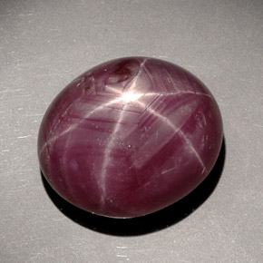 Rubi estrela vermelho natural 28,16ct, corte oval, opaco