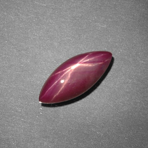 Rubi estrela vermelho natural 2,37ct, marquise, opaco