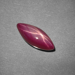 Rubi estrela vermelho natural 2,37ct, marquise, opaco