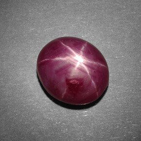Rubi estrela vermelho natural 8,21ct, corte oval, opaco