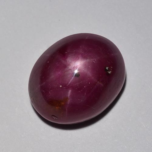 Rubi estrela vermelho natural 8,39ct, corte oval, opaco