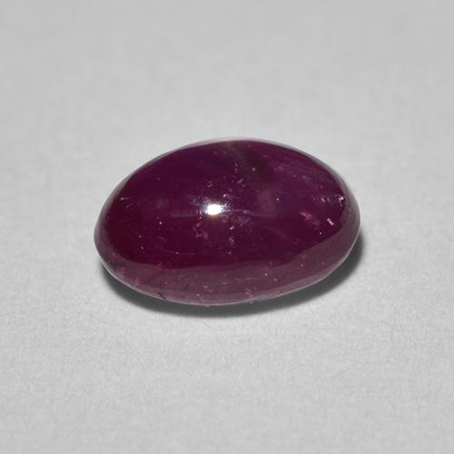 Rubi estrela vermelho natural 0,83ct, corte oval, translúcido