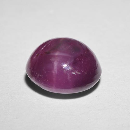 Rubi estrela vermelho natural 1,55ct, corte redondo, translúcido