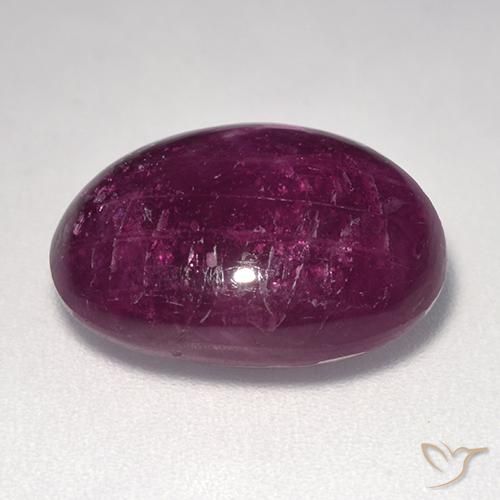 rubi estrela framboesa vermelha Natural 11.08ct, Corte Oval, Opaco