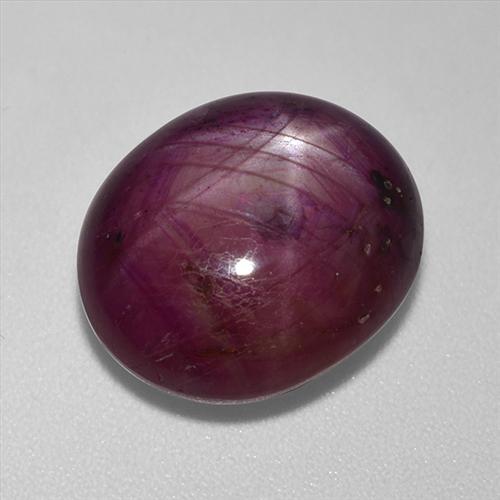 Rubi estrela vermelho natural 13,24ct, corte oval, opaco