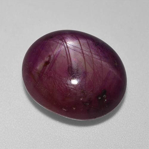 Rubi estrela vermelho natural 13,24ct, corte oval, opaco