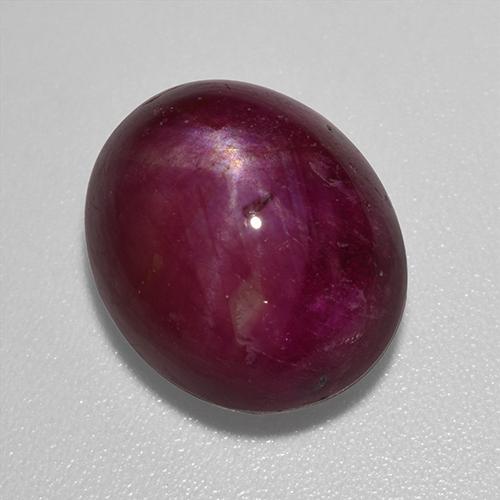 Rubi estrela vermelho natural 12,01ct, corte oval, opaco