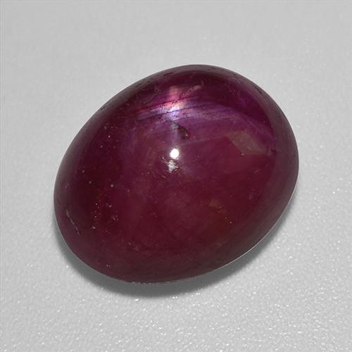 Rubi estrela vermelho natural 12,01ct, corte oval, opaco