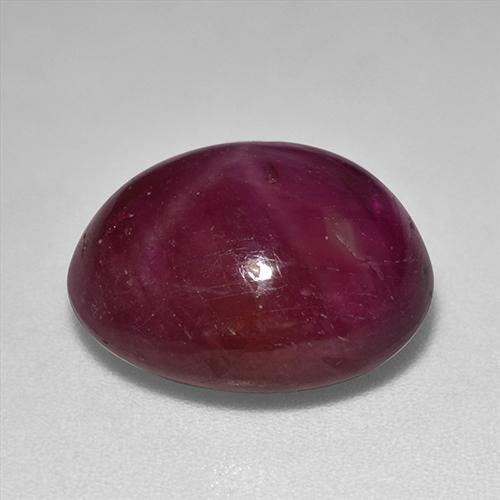 Rubi estrela vermelho natural 12,01ct, corte oval, opaco