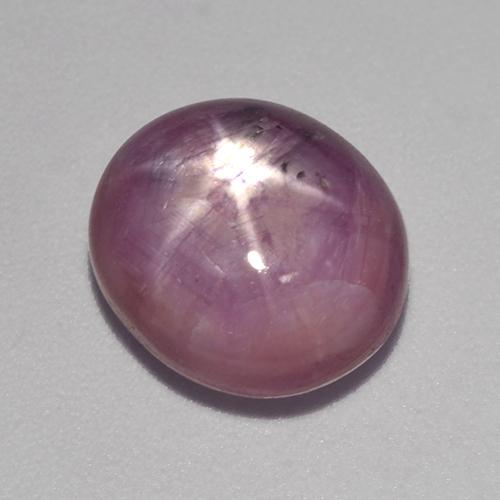 Rubi estrela roxo natural 6,54ct, corte oval, opaco
