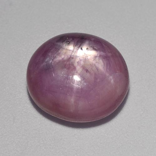 Rubi estrela roxo natural 6,54ct, corte oval, opaco