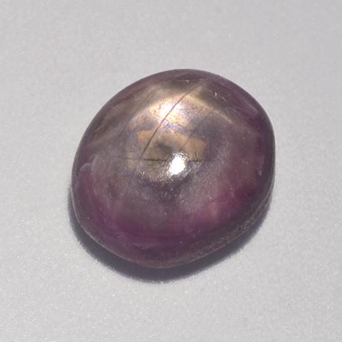 rubi estrela roxo avermelhado Natural 4.41ct, Corte Oval, Opaco