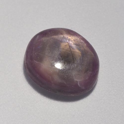 rubi estrela roxo avermelhado Natural 4.41ct, Corte Oval, Opaco
