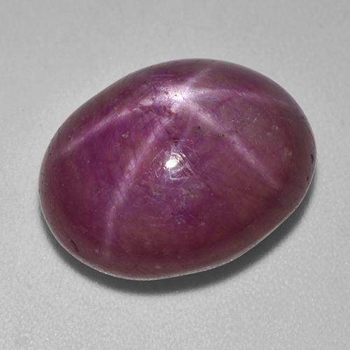 Rubi estrela vermelho natural 16,92ct, corte oval, opaco
