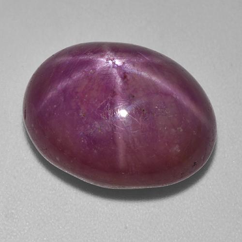 Rubi estrela vermelho natural 16,92ct, corte oval, opaco