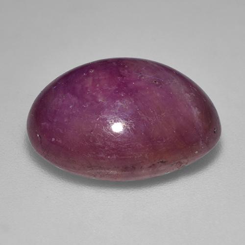 Rubi estrela vermelho natural 16,92ct, corte oval, opaco