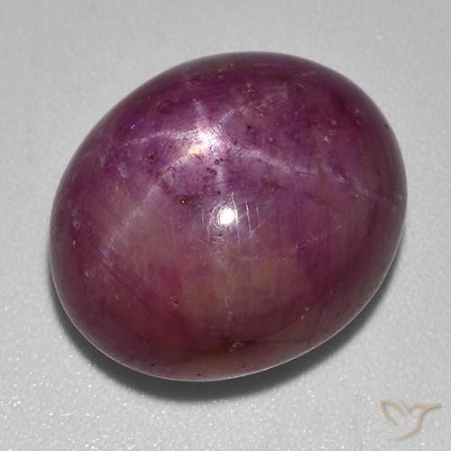rubi estrela Vermelho roxo Natural 23.39ct, oval, Opaco