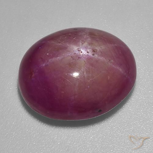12.28ct Natural roxo médio rubi estrela, oval, Opaco