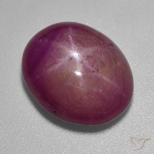 rubi estrela roxo médio Natural 12.28ct, oval, Opaco