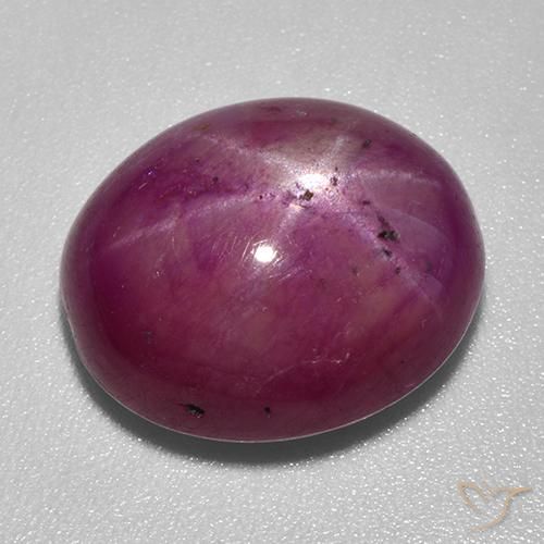 Rubi estrela vermelho natural 14,45ct, corte oval, opaco