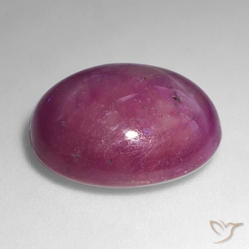 Rubi estrela vermelho natural 14,45ct, corte oval, opaco