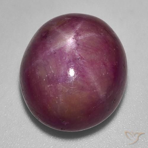 rubi estrela roxo avermelhado Natural 25.63ct, oval, Opaco