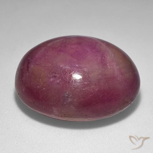 rubi estrela roxo avermelhado Natural 25.63ct, oval, Opaco