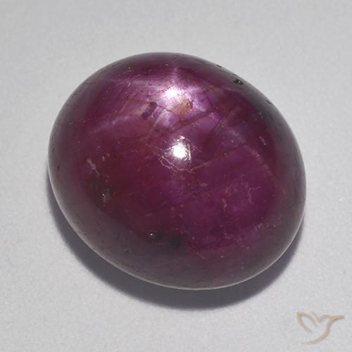 13.37ct Natural framboesa vermelha rubi estrela, oval, Opaco