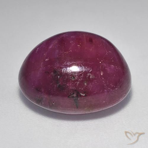 rubi estrela framboesa vermelha Natural 13.37ct, oval, Opaco