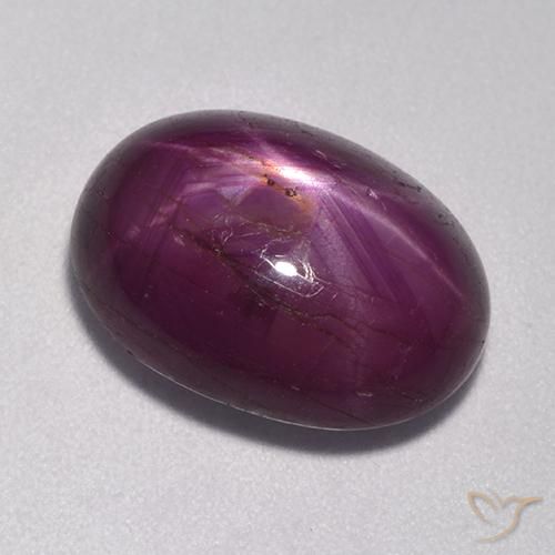 rubi estrela Roxo médio-escuro Natural 11.13ct, oval, Opaco