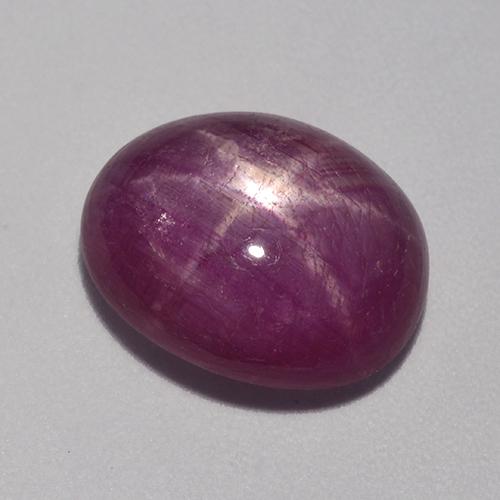 Rubi estrela roxo natural 7,22ct, corte oval, opaco