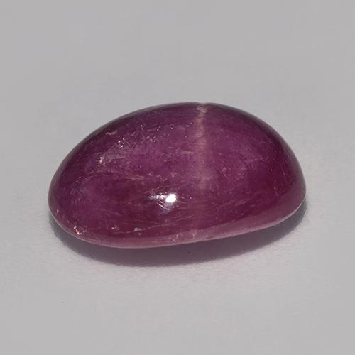 Rubi estrela roxo natural 7,22ct, corte oval, opaco