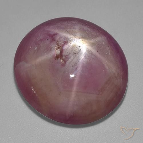 rubi estrela Roxo médio-claro Natural 31.80ct, oval, Opaco