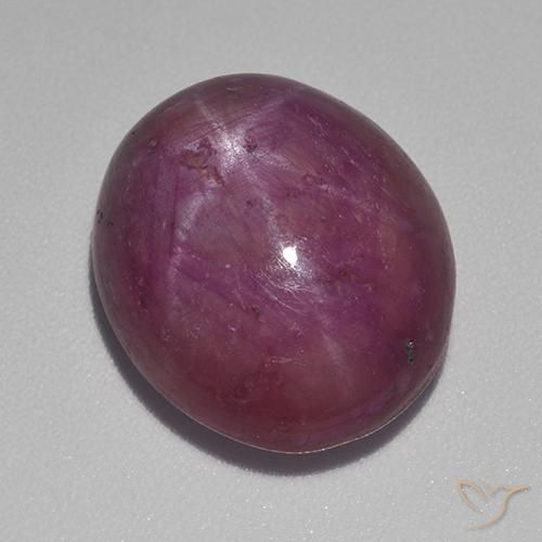 rubi estrela Roxo médio-escuro Natural 15.55ct, oval, Opaco