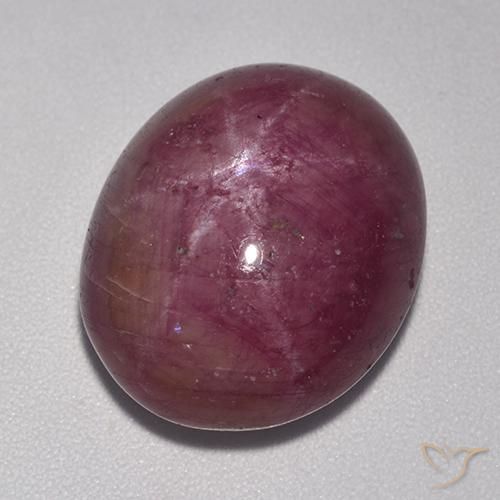 rubi estrela roxo avermelhado Natural 20.12ct, oval, Opaco