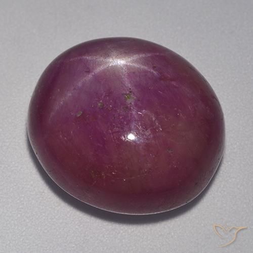 21.95ct Natural Roxo médio-escuro rubi estrela, oval, Opaco